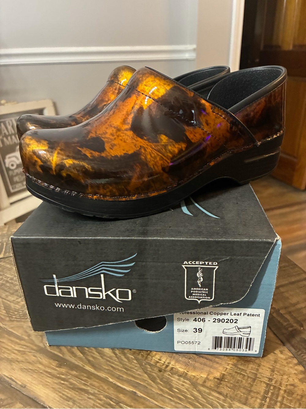 Dansko Professional Clogs in Copper Brown Tortoiseshell